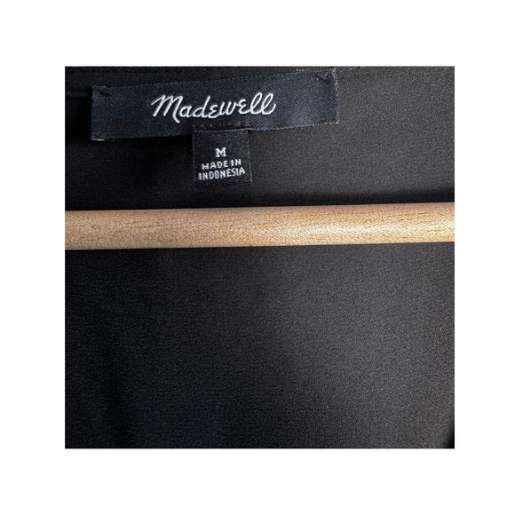 Madewell Black V-Neck Medium Tie Front Top - Picture 4 of 4